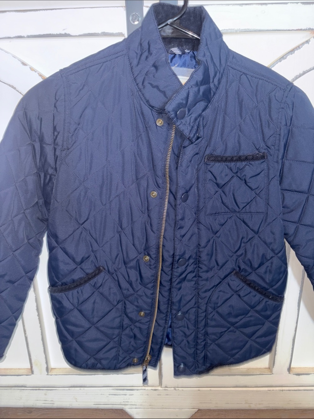 Boys Quilted Navy Jacket - Classic Casual Outerwear